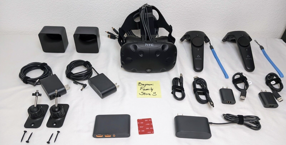 HTC Vive VR Headset Complete Set Full Kit System Virtual Reality A+ Clean
