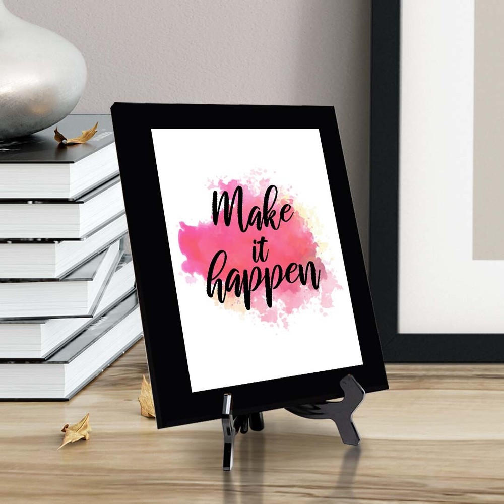 Make It Happen Decorative Wall Plaque (Full Color) | Positive Affirmation