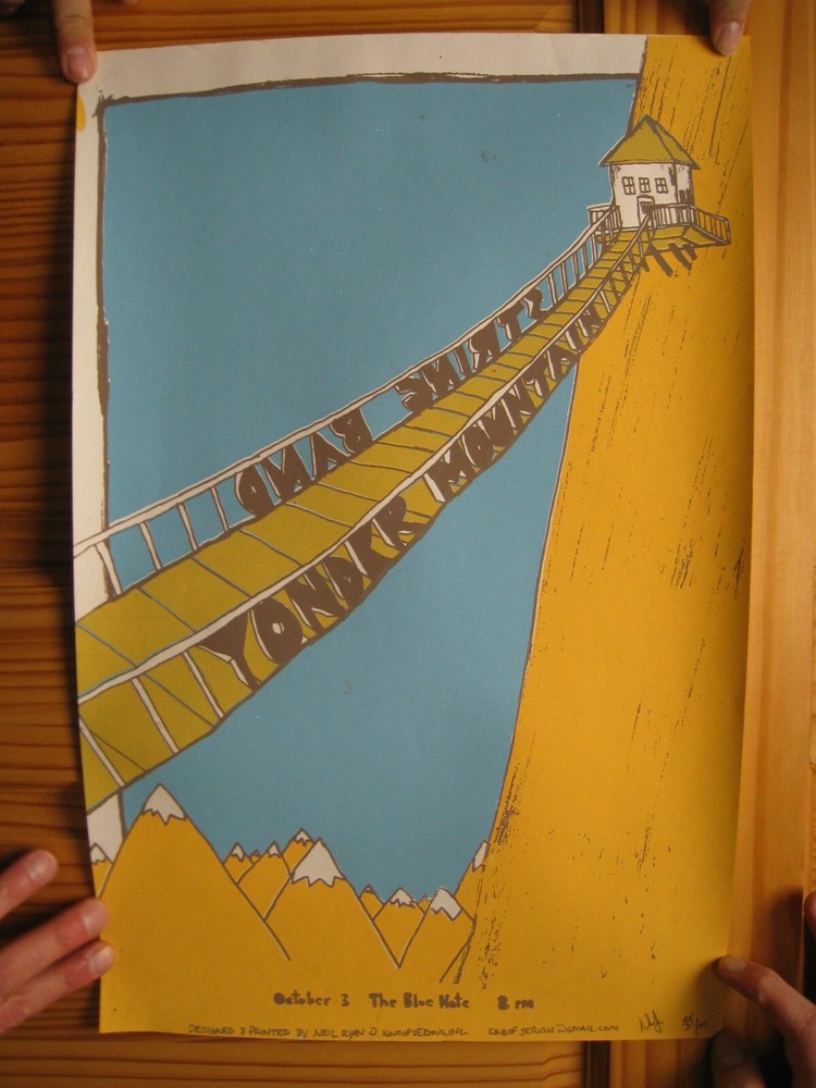 Yonder Mountain String Band Poster Silk Screen Signed And Numbered The