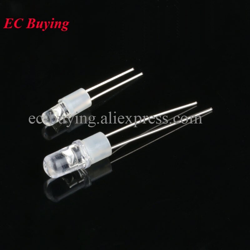 100pcs 3mm 5mm LED Diode White Holder Clip Bezel Socket Light Emitting Post Lamp