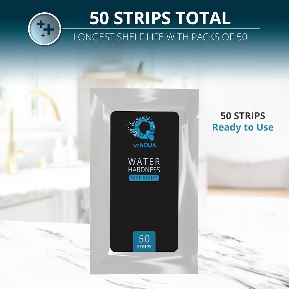 Water Hardness Test Kit - DoubleCheck 50 Strips - Hard Water Testing Kit
