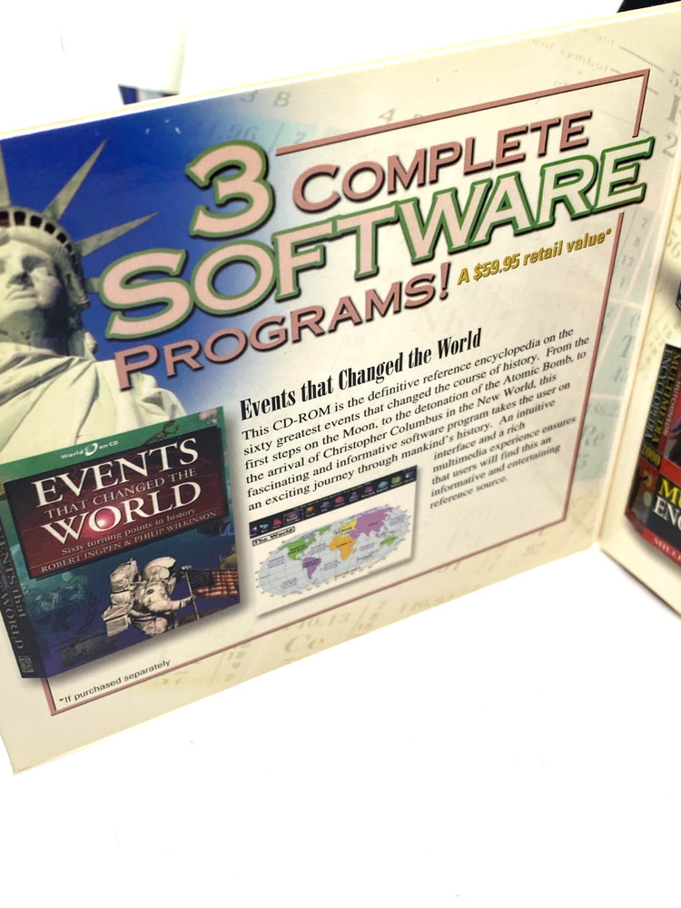 Webster Gold Encyclopidea 2001 PC-CD-Rom Premium 3 disc set. New