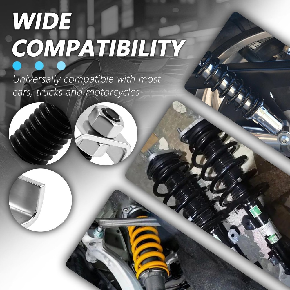 4PCS Coil Spring Compressor Tool,2 Way Adjustable Strut Spring Compressor for...