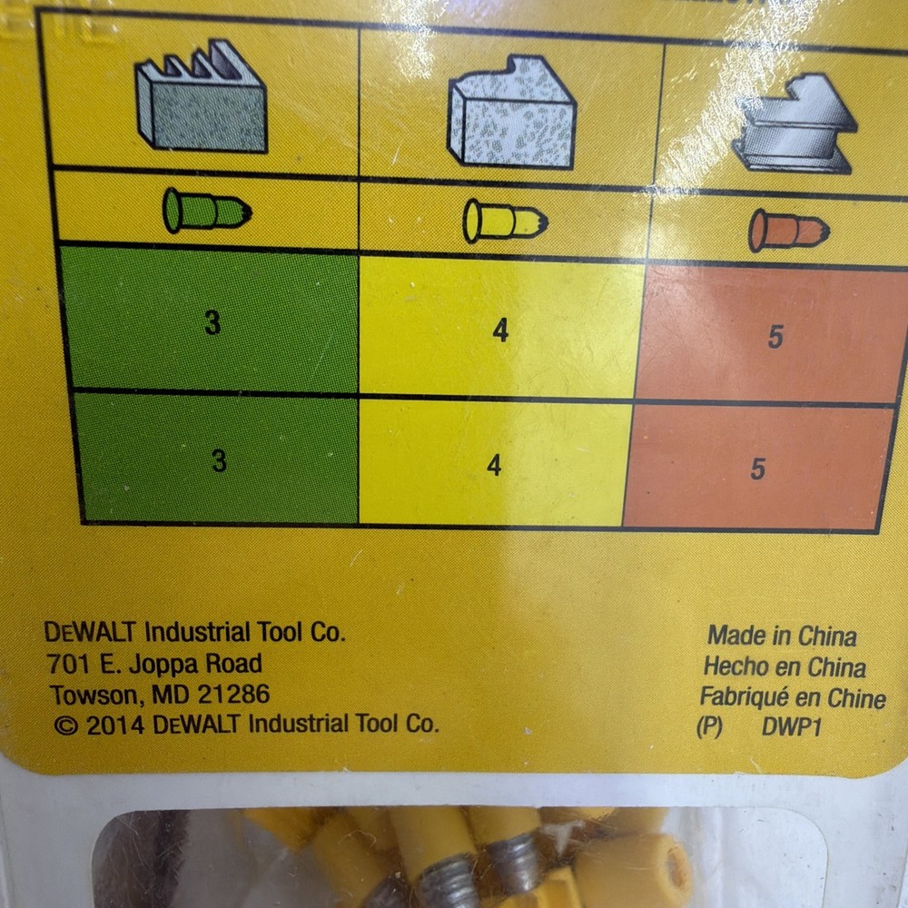 DEWALT 1” Threaded Stud Threaded Drive PIN And 1/2” Drive Pin-25 Each Pack {24}