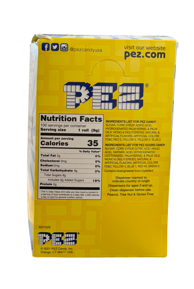 Pez Lemon Candy Refills - Bulk Box- 100 Rolls