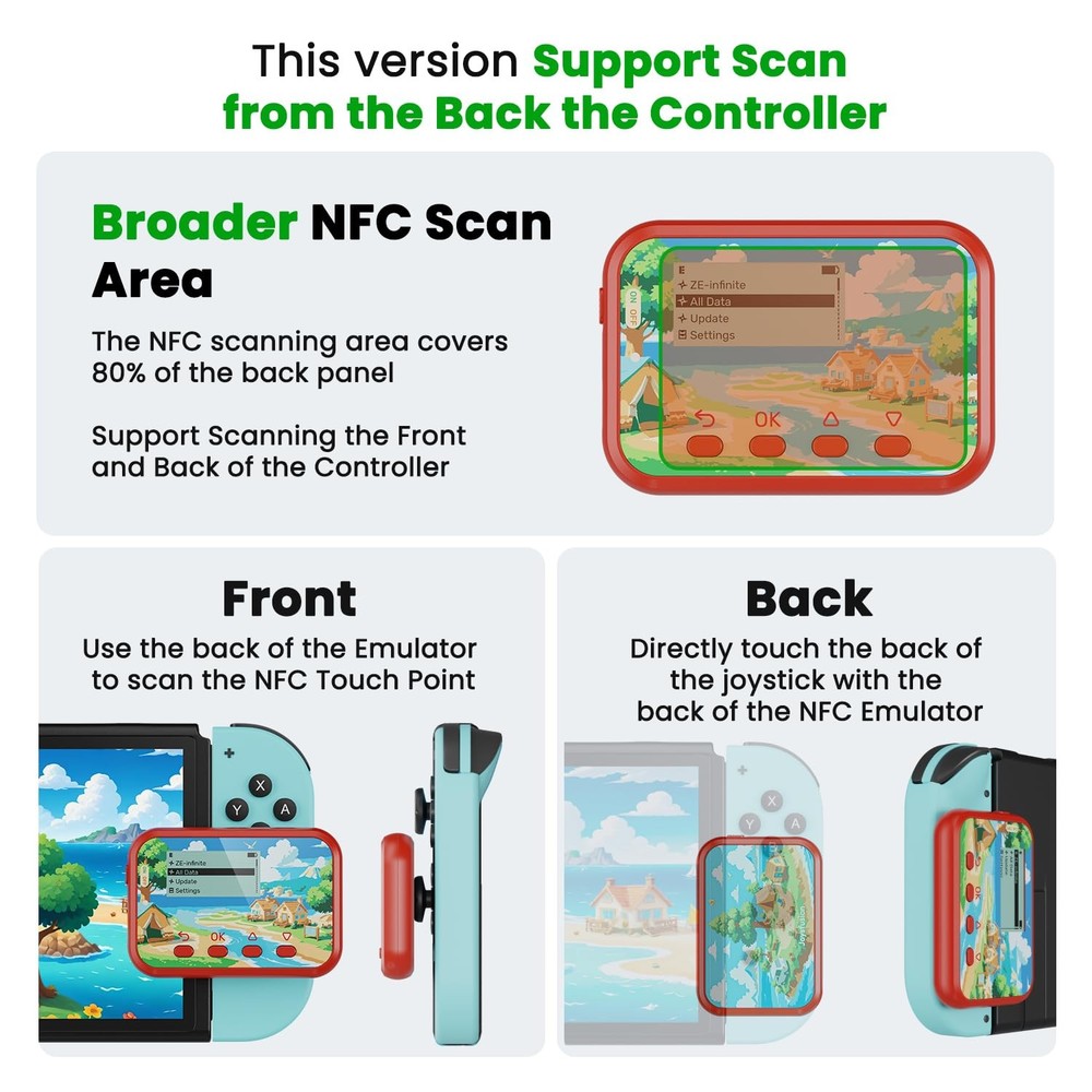 Joysfusion NFC Emulator, Store 3000 NFC Data, Support Ulimited Scan, 1.2 Scre...