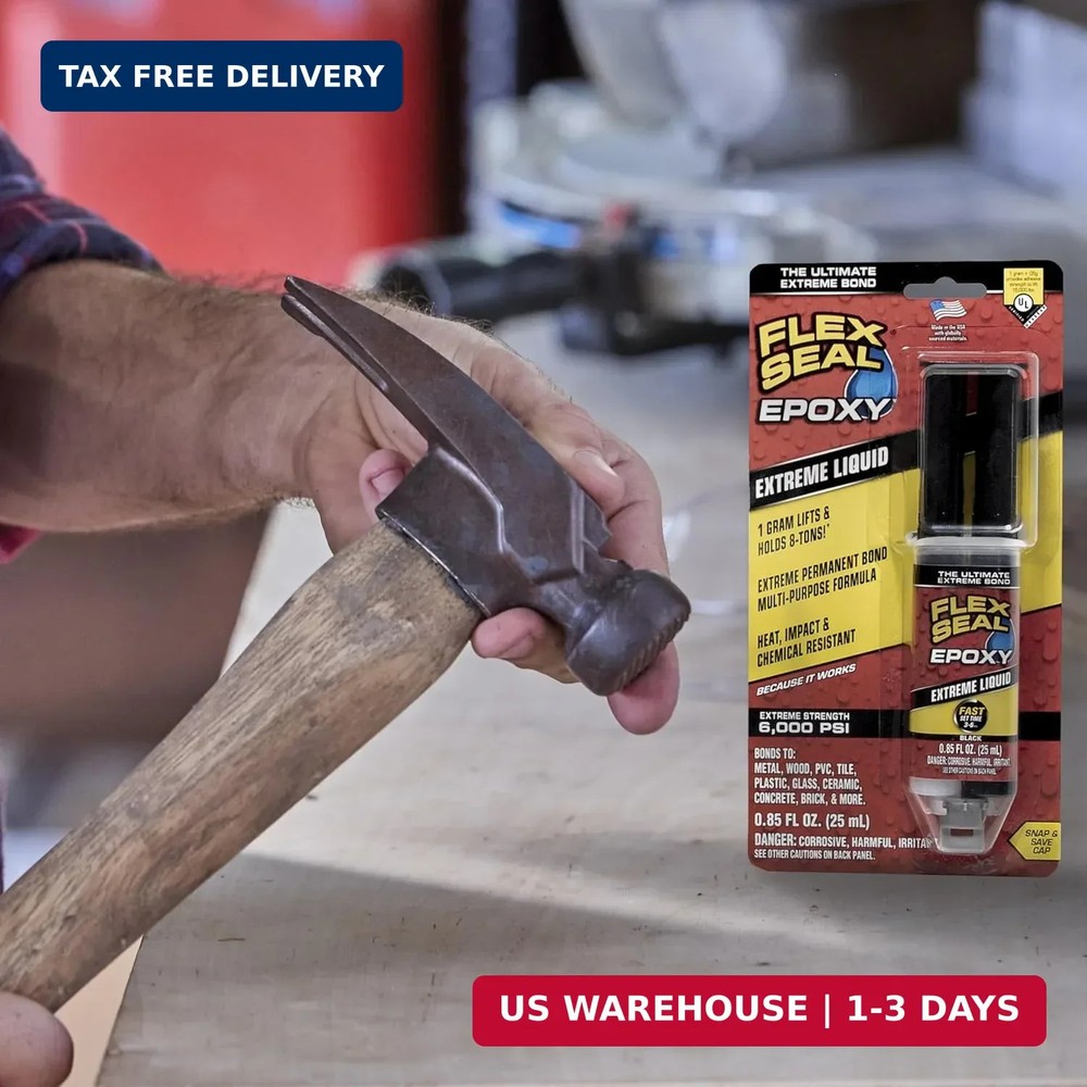 Flex Seal Epoxy, Extreme Liquid, Multi-Purpose, Durable, Permanent, Watertight,