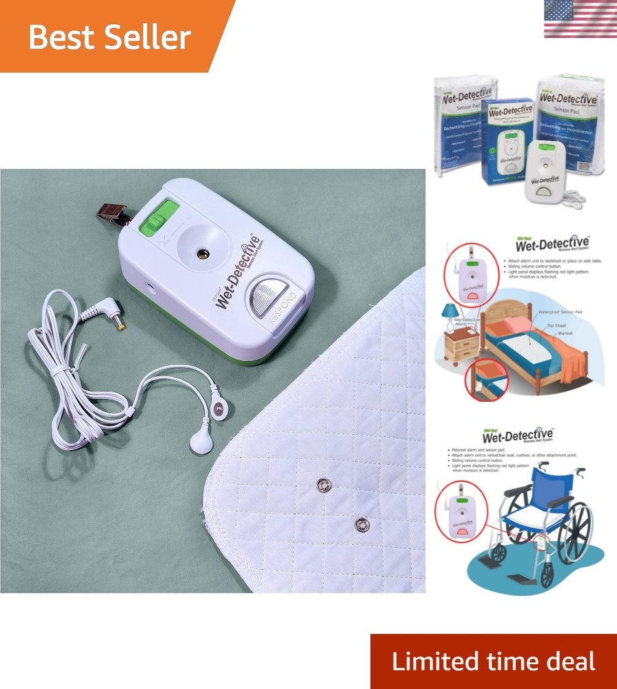 Wet Detective Bedwetting Kit, Incontinence & Bedwetting Alarm System, Include...