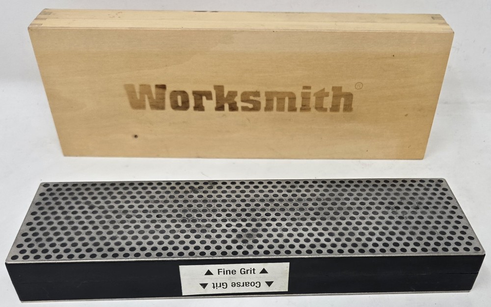 Worksmith DMT 9" Diamond Sharpening System Wood Box Stone Scissors
