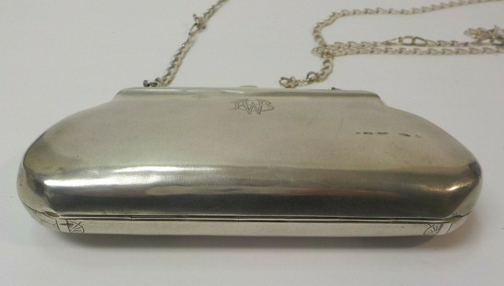 Antique Russian .800 Silver Handbag, c. 1900, Monogram