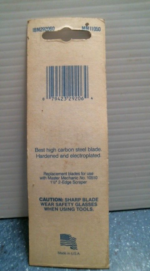 Master Mechanic 1-1/2" 2-Edge Scraper Blade (MM11050) FS