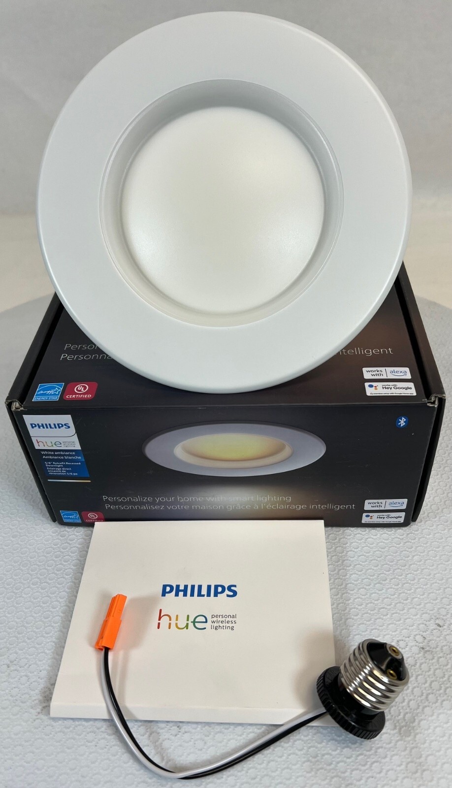Philips Hue Smart Recessed 5/6 Inch LED Downlight 1100 Lumen, 9290031346 - White