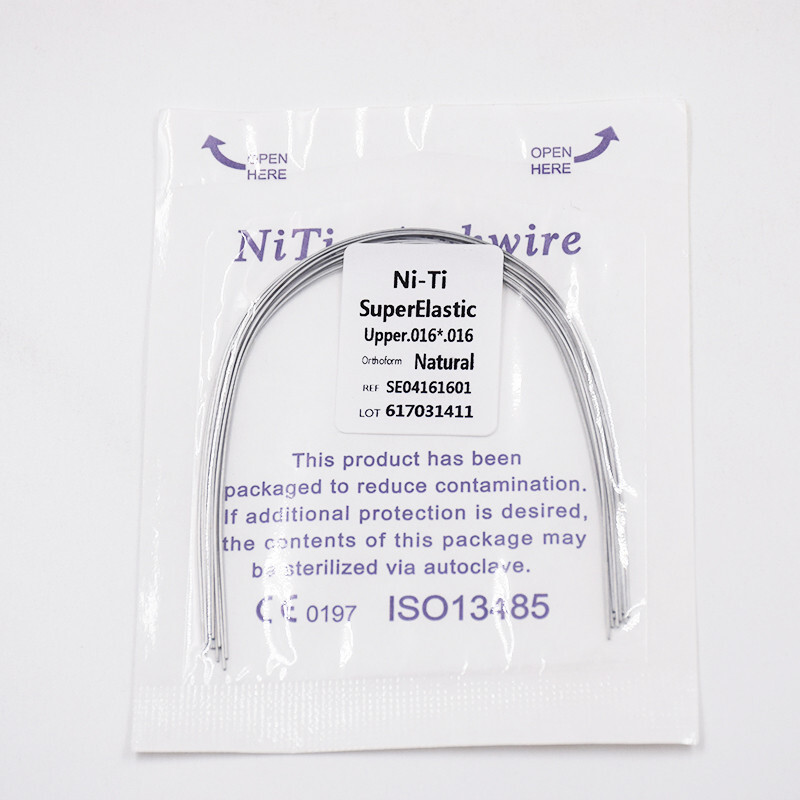Dental Orthodontic Super Elastic Niti Rectangular Arch Wires Ovoid/Natural