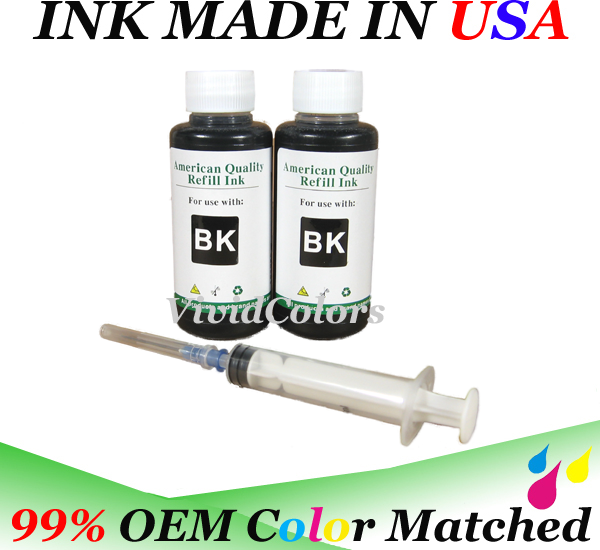 200ml bulk refill ink black for hp dell canon brother lexmark printer