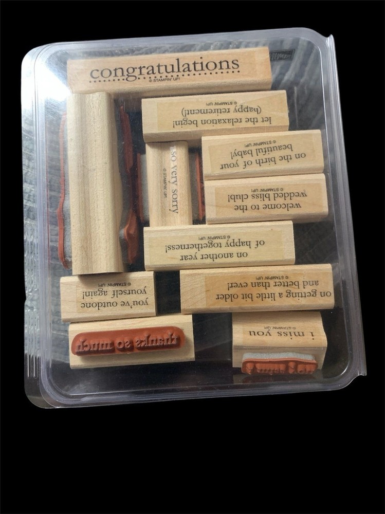 Assorted rubber stamps