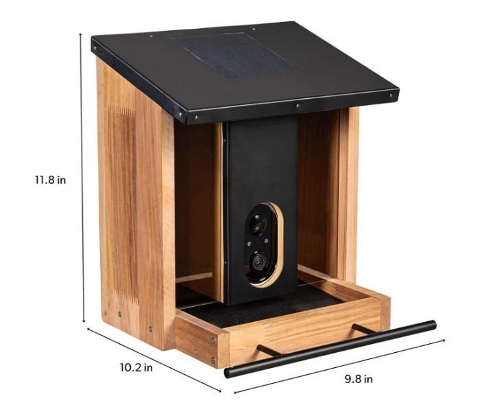 Bird Feeder with Solar Powered Wi-Fi Camera