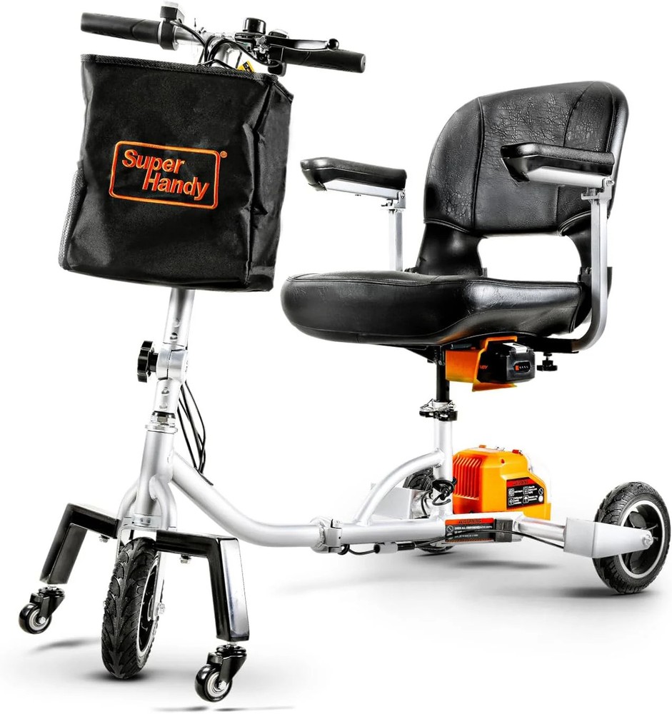 SuperHandy Folding Mobility Scooter Plus - 48V 2Ah Battery System, Lightweight,