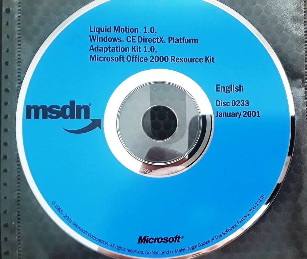 Microsoft Liquid Motion 1.0 & Office 2000 Resource Kit & Windows CE DirectX