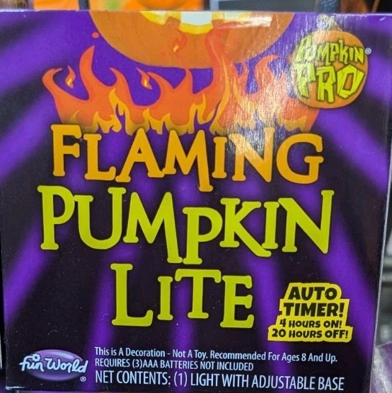 New - Pumpkin Pro Halloween Flaming Pumpkin Light (Timer)