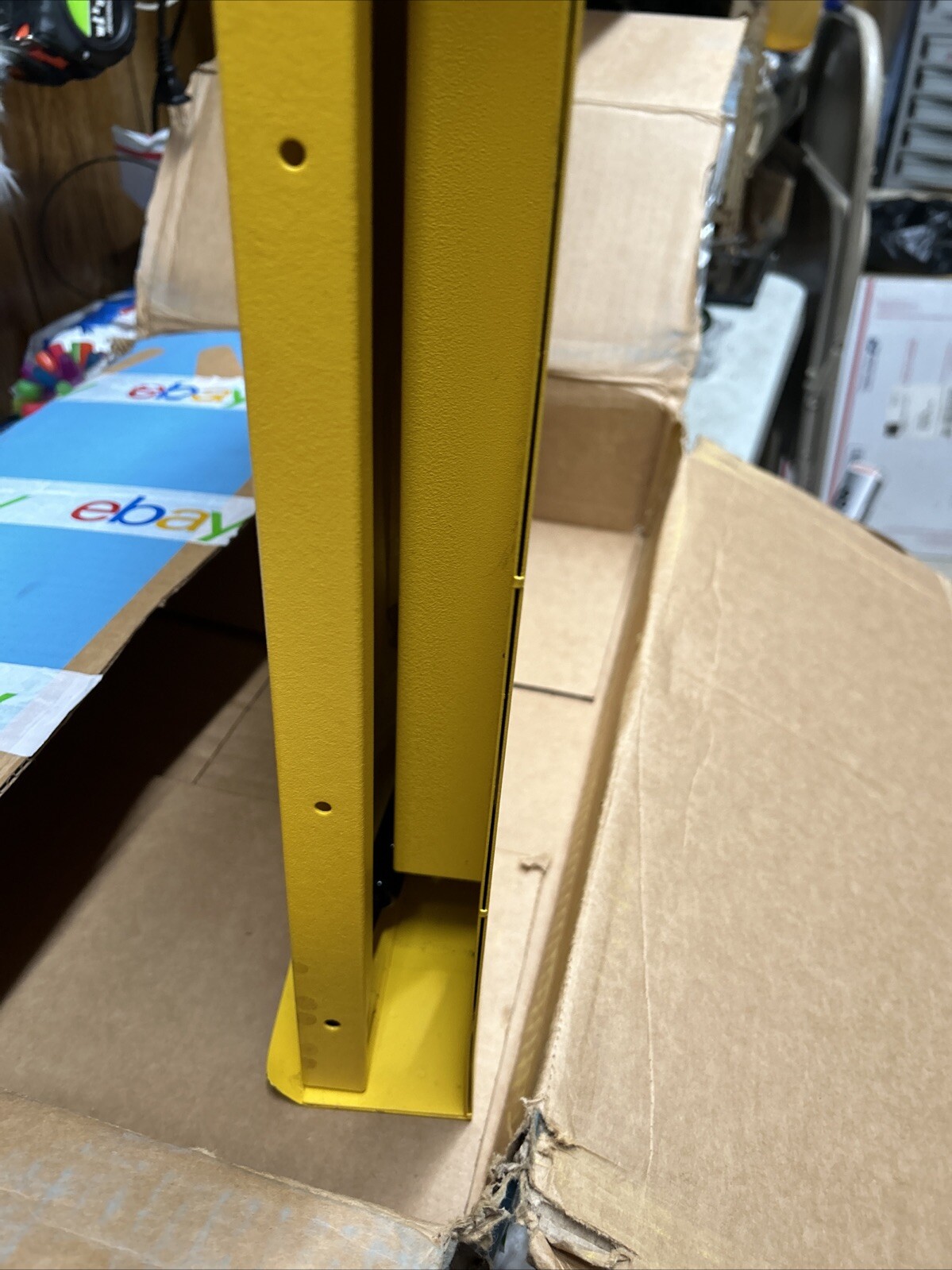 WALLWRITE WW-100SC-T93 Wall Mounted Desk, 20x13-1/2x3-3/8 In, Yellow with key