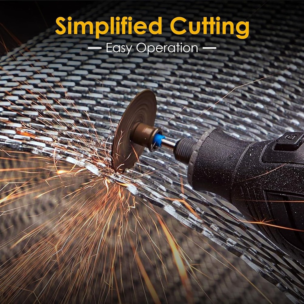 Comprehensive 44-Piece Cutting Wheel Set for Rotary Tools, Includes Screwdrivers