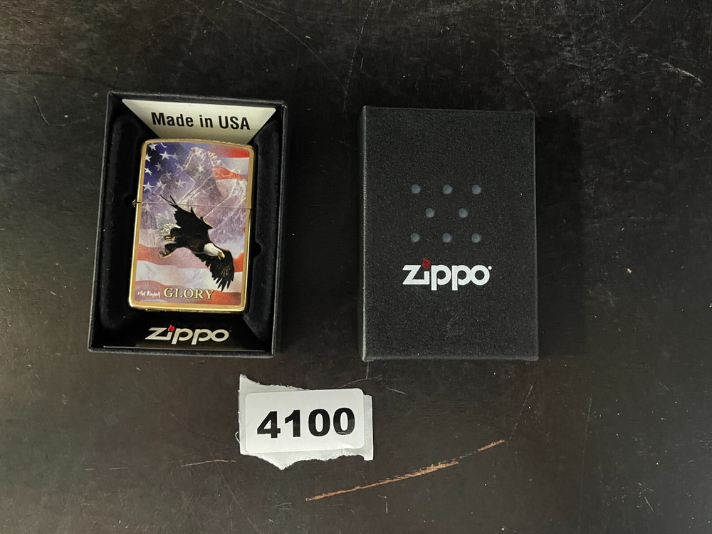 Zippo Lighter - TED BLAYLOCK -GLORY AMERICAN EAGLE - NEW WITH BOX. 4100