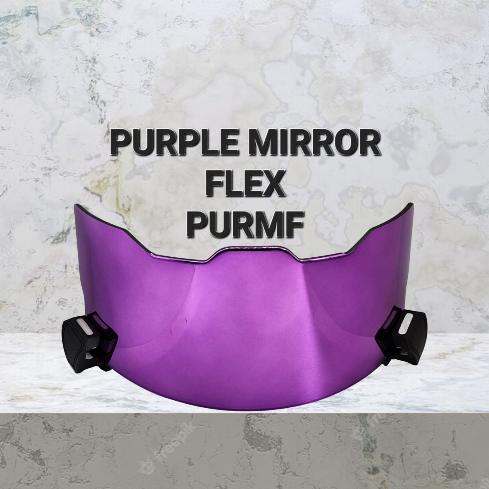 Low Profile Full Size Chrome Mirror Football Helmet Visor 4 FLEX (Display Only)