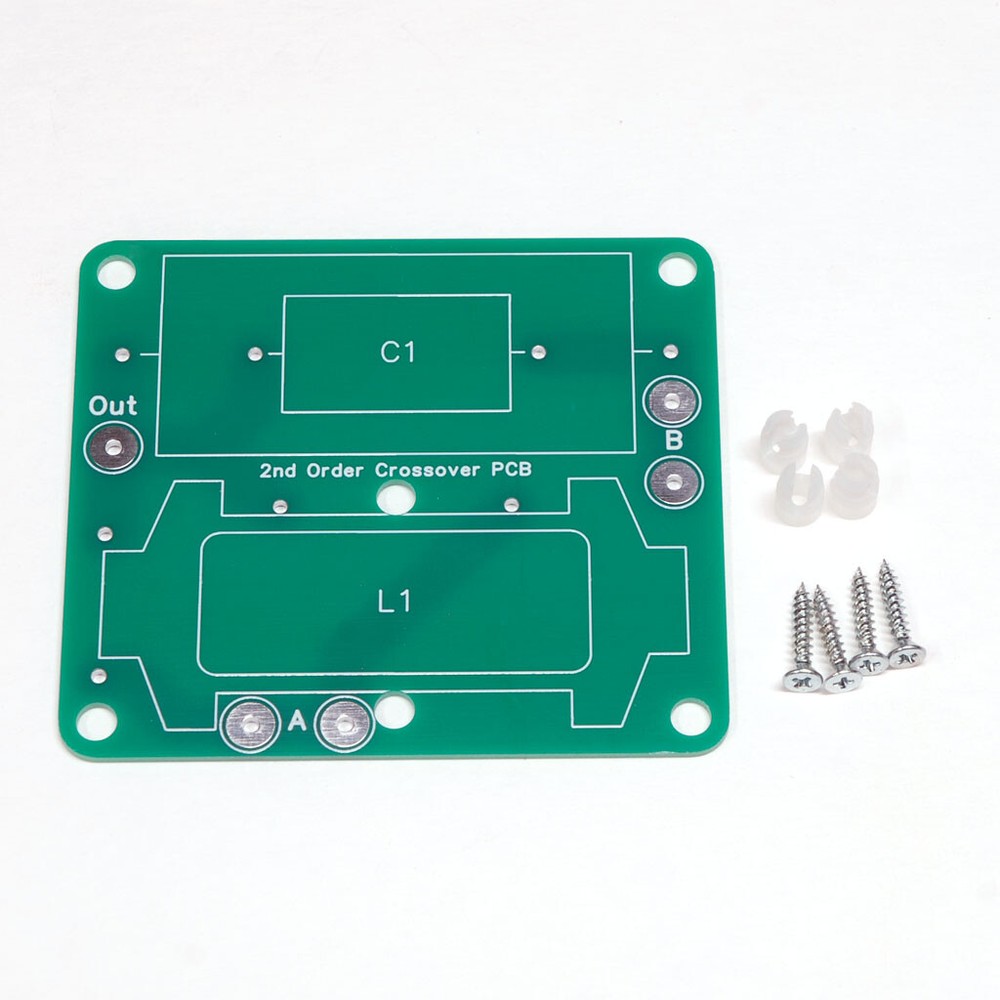 General Purpose DIY Speaker Crossover PCB - 2nd Order Highpass or Lowpass Board