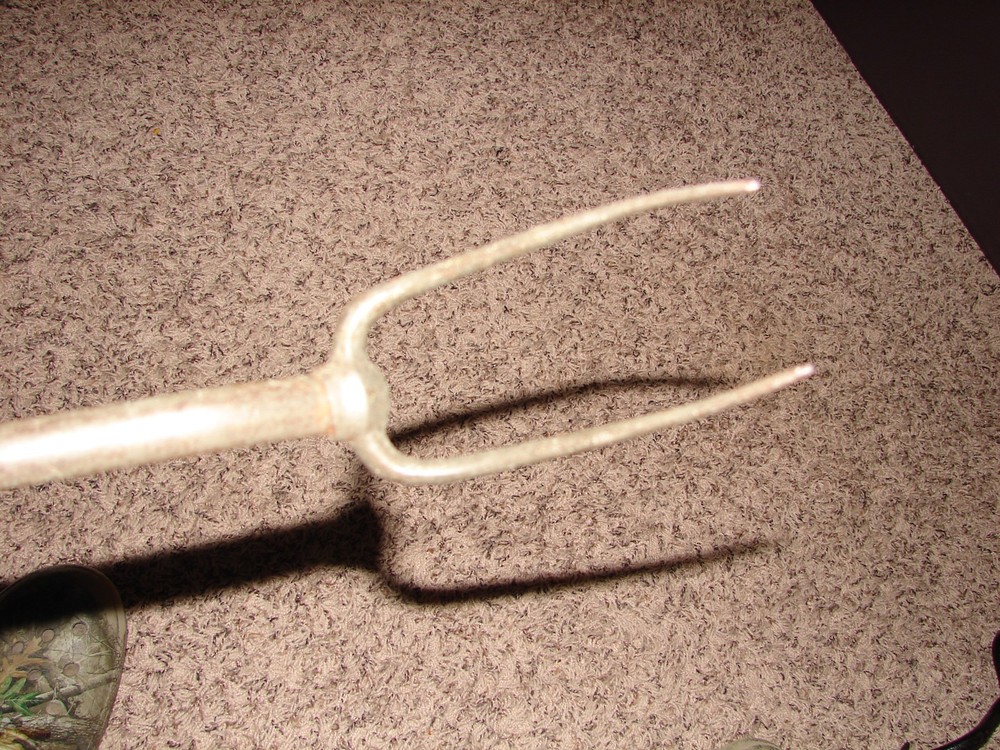 Antique US Army Quartermaster Corps Forged Fork Tool Fire Poker Blacksmith Tool
