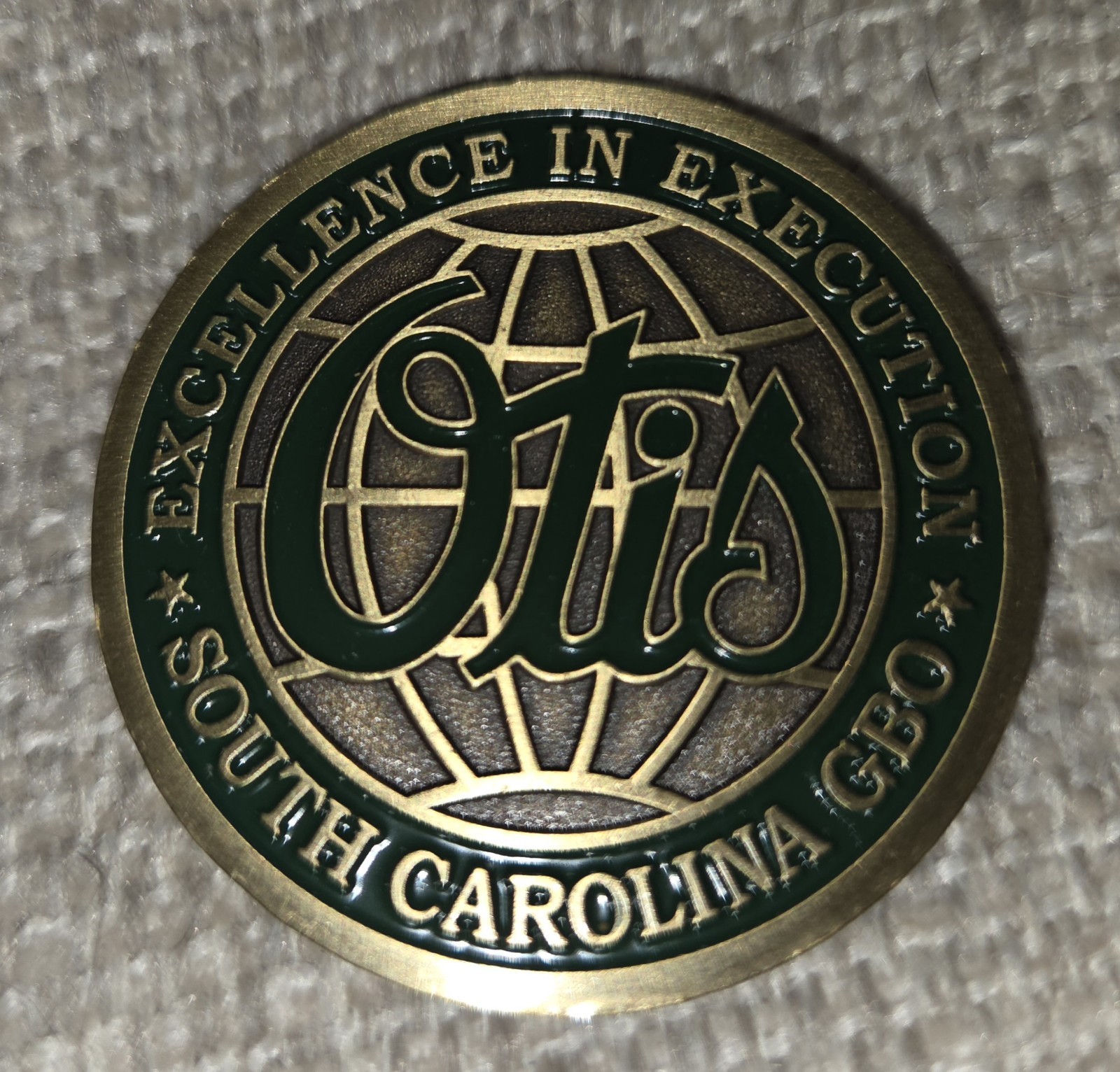 Otis Elevator South Carolina GBO Metal Token 1.75 Excellence In Execution