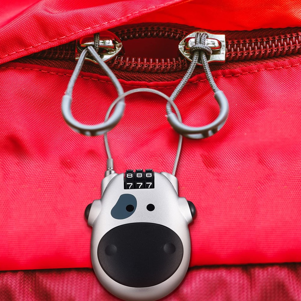 2 Pcs Cable Lock Combination Snowboard Locks 27 Inch Retractable Adjustable Cabl