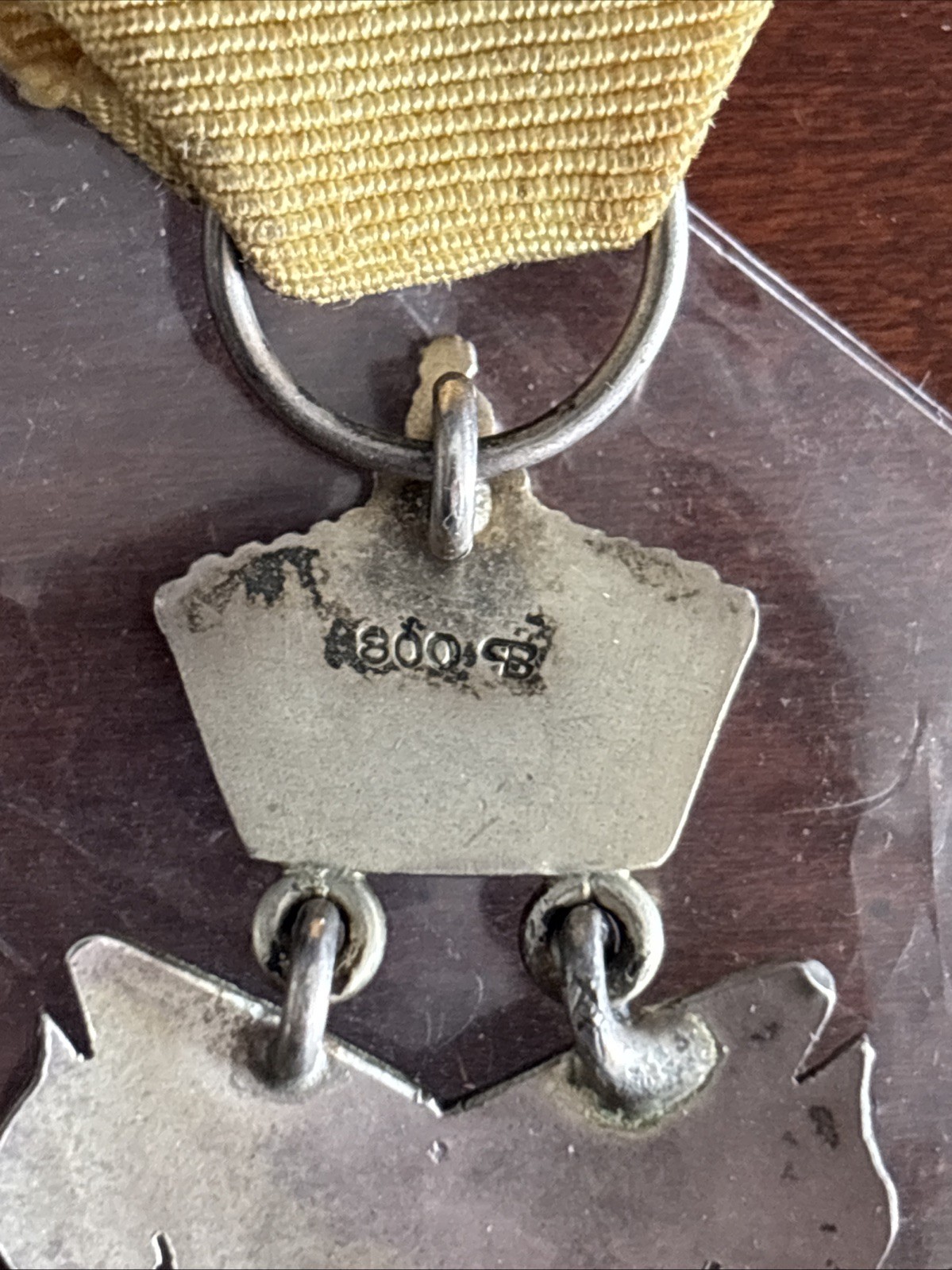 1931 800 Silver Double Maker Marked Engraved German medal