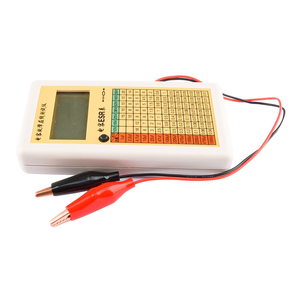 Digital LCD ESR Capacitance Ohm Meter In Circuit Tester
