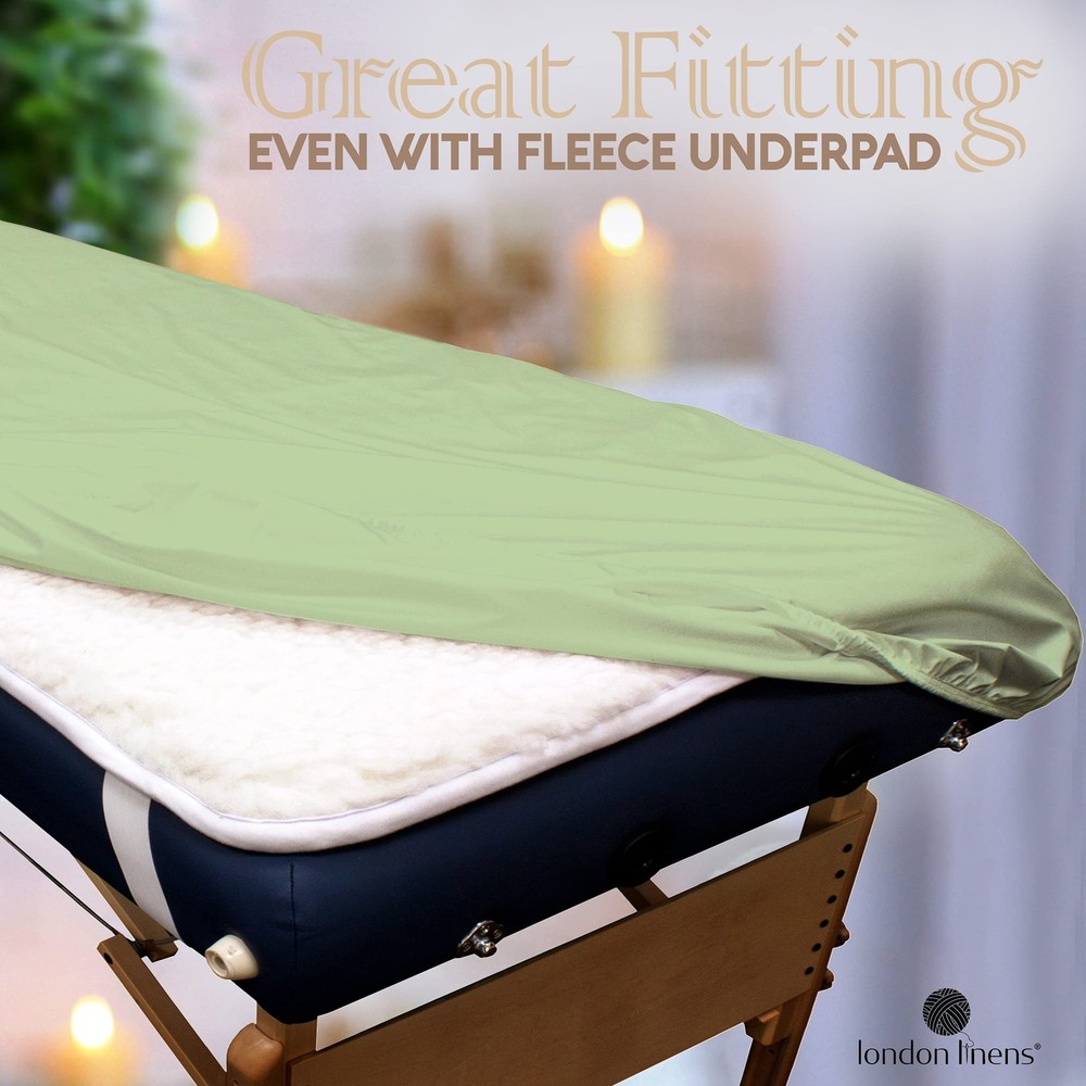 3 Piece Set Massage Table Sheets Set - 100% Natural Cotton Flannel- Includes ...