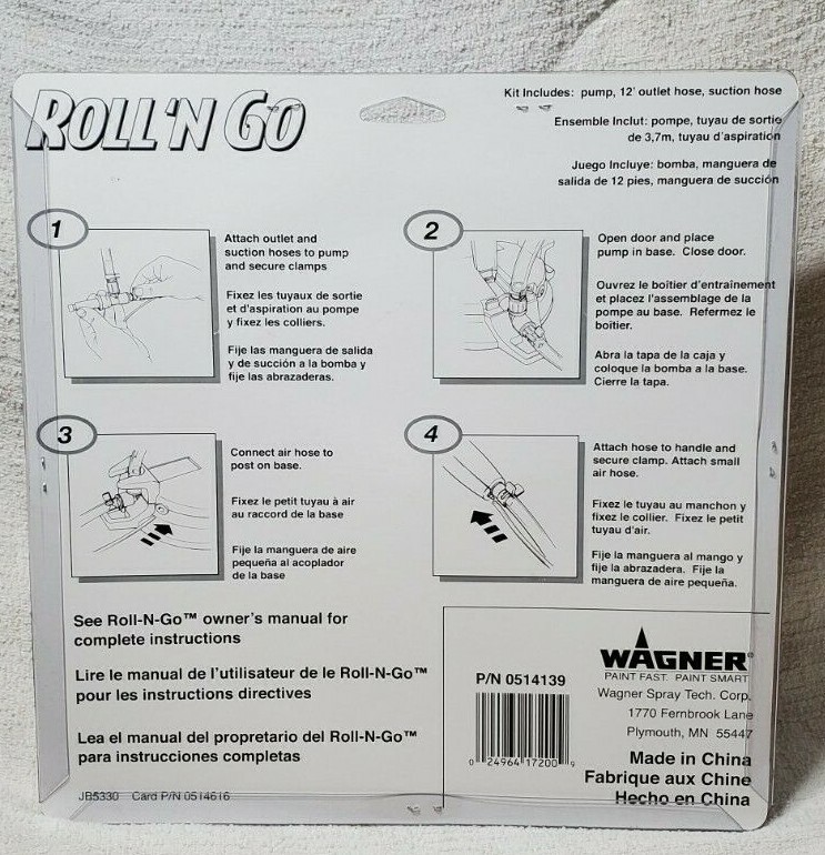 NIP WAGNER 0514139 ROLL N Go POWER ROLLER REPLACEMENT SYSTEM