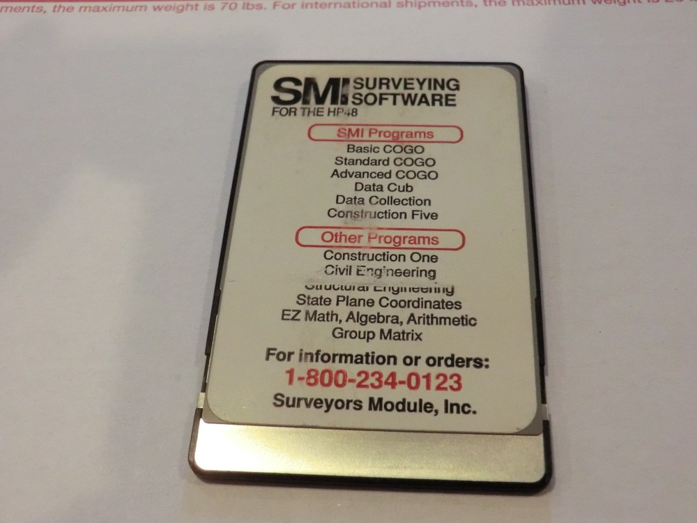 Vintage SMI Basic COGO  for the HP-48GX