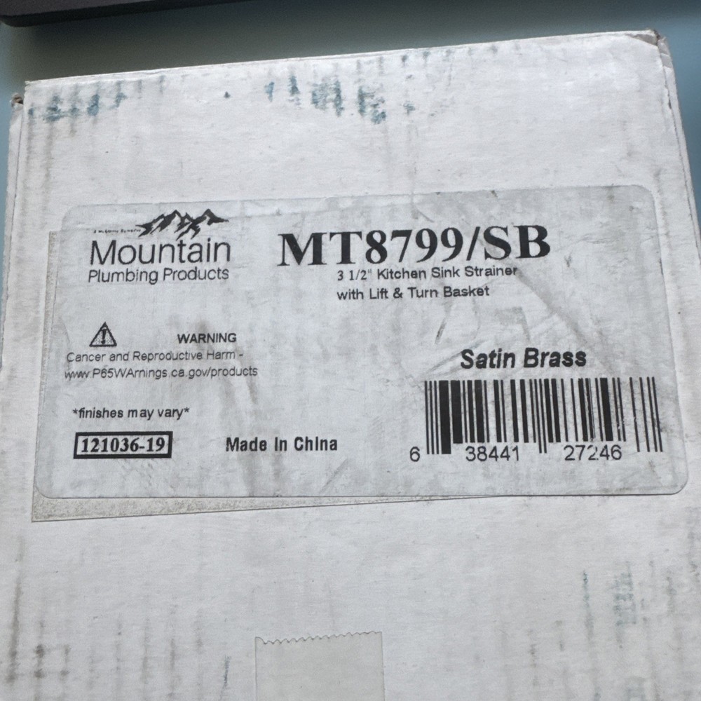 Mountain Plumbing Basket Strainer MT8799/SB