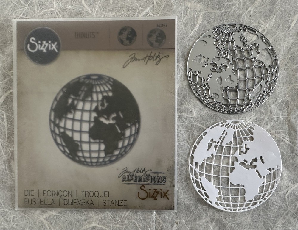 Sizzix Tim Holtz Thinlits Die MINI GLOBE Alterations World Map 661598