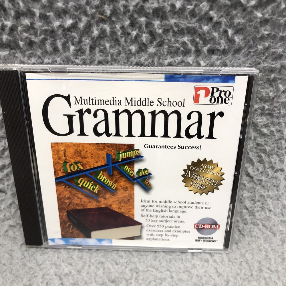 Multimedia Middle School Grammar WITH INTERACTIVE VIDEO (CD, 1995)