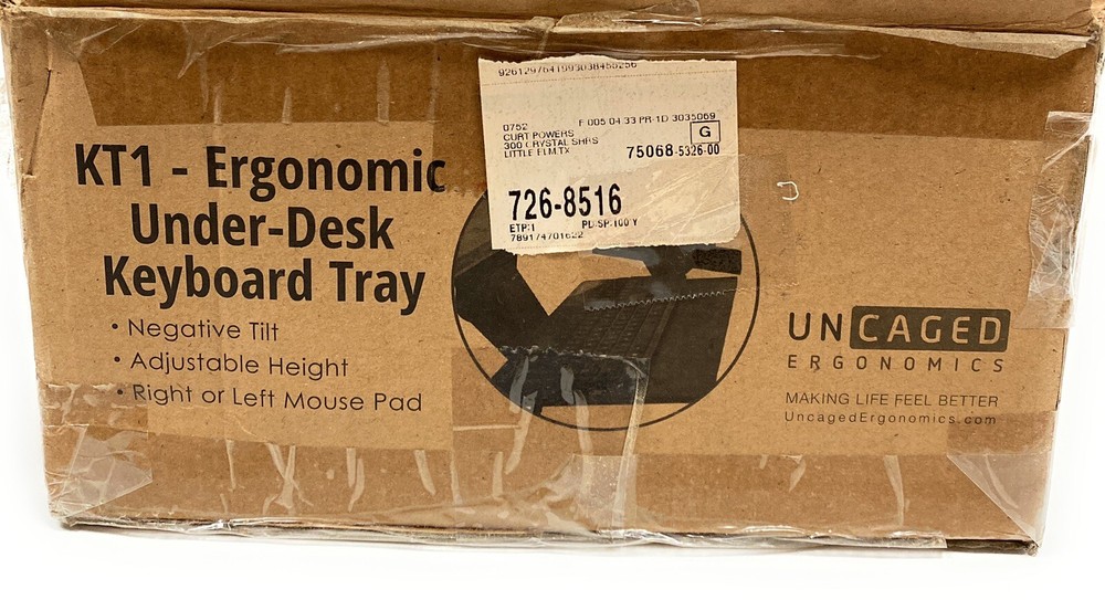 Uncaged Ergonomics WorkEZ Adjustable Height Angled Keyboard Tray