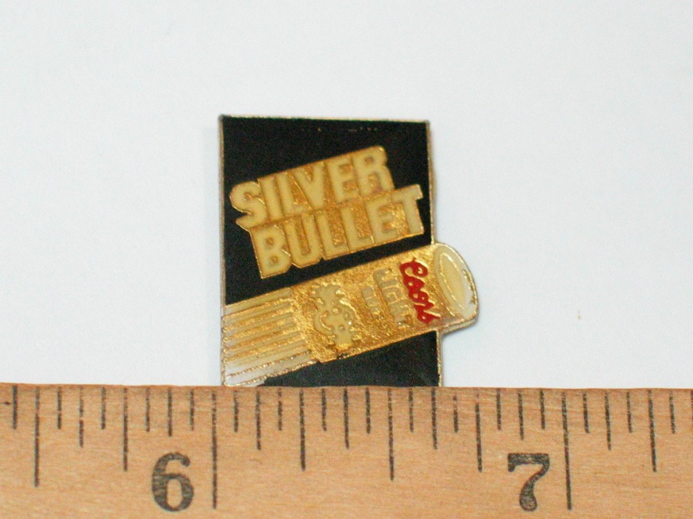Vintage Coors Light Silver Bullet Beer Pin (#3) **