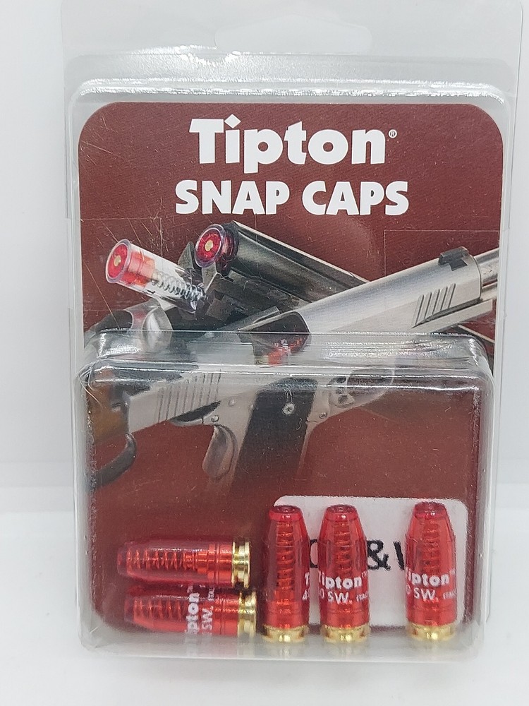 Tipton Snap Caps, Translucent Red, 40 S&W, 5-Pack 745435