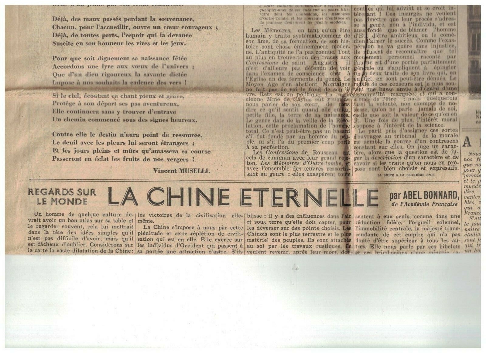 Les Nouvelles Litteraires Artistiques et Scientifiques January 2 1937 China