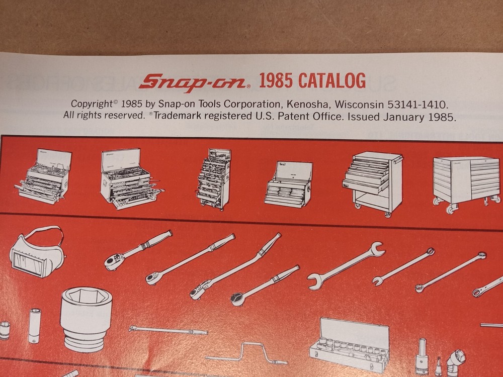 Snap-On Tools 1985 Catalog