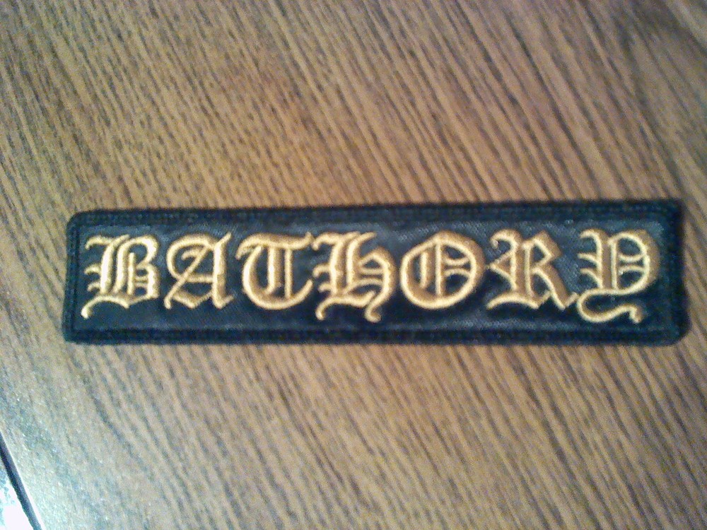 BATHORY,SEW ON GOLDEN EMBROIDERED PATCH