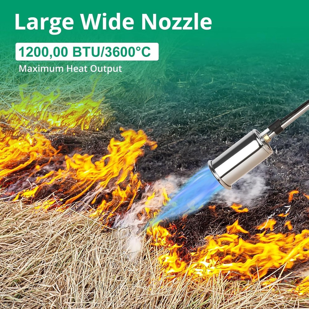 Propane Blowtorch Weed Eater, High Output 1,200,000 BTU