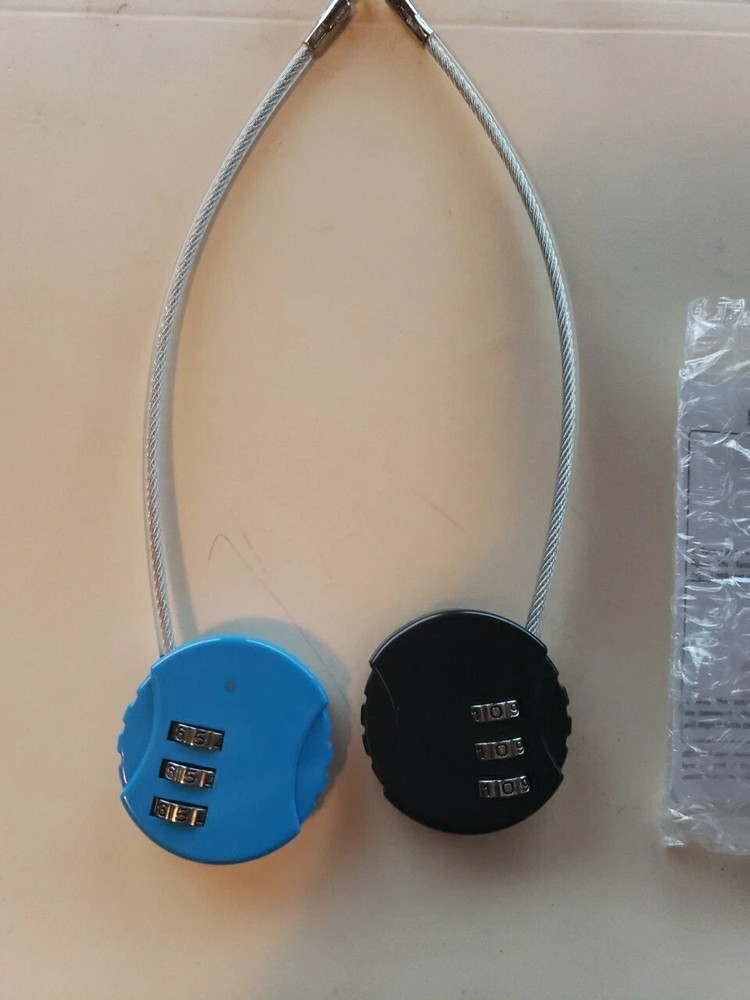 CROMLL 2 Pack , 3 Digit Combination Lock, Outdoor Waterproof Padlock-NEW