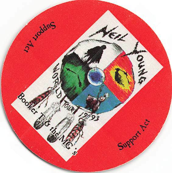 Neil Young Backstage Pass 1993 Red Cloth Support Act Pass Variant