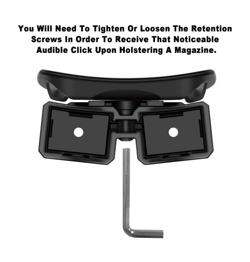 Universal Double Stack Magazine Paddle Holster for 9mm 40 Cal Pistol Mag Holder