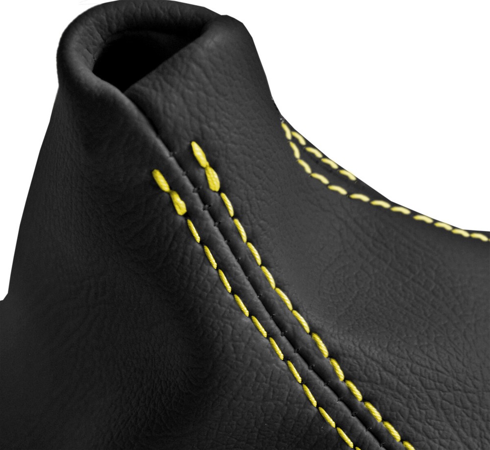 Automatic Shift Boot Cover Leather for BMW E81 E82 E87 2004-2013 Yellow Stitch